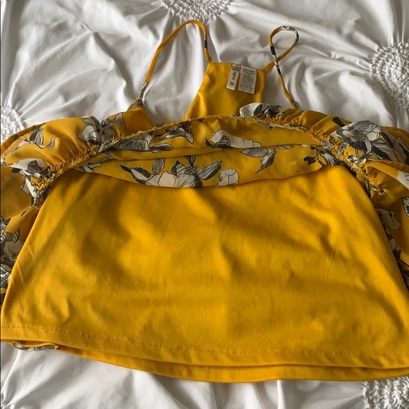 Yellow floral tank top - Picture 2 of 4